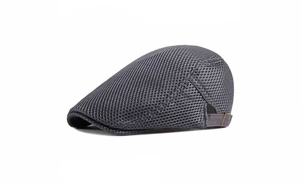 Men's Mesh Summer Gatsby Cap Ivy Hat Newsboy Golf Driving Flat Cabbie