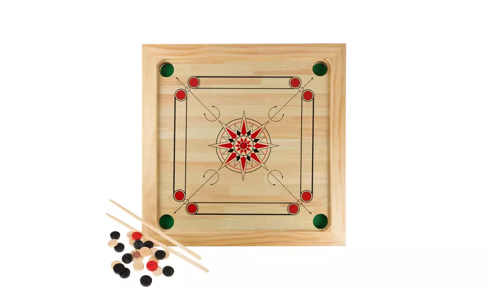 Carrom Board Game Classic Strike and Pocket Table Game for Adults and Kids - Primary Image