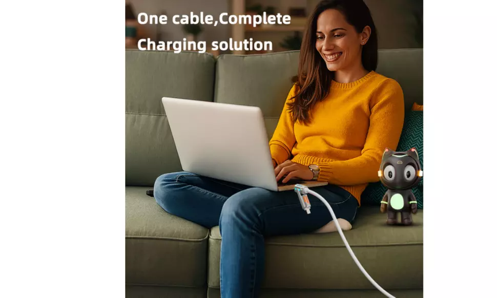 4-in-1 240W SuperFast Charging Cable LaptopCharging High Speed Cable