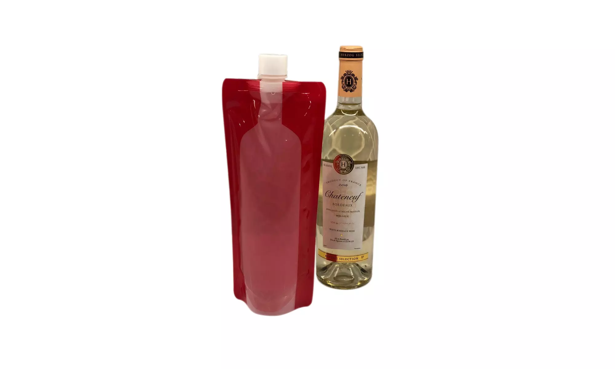  Waloo Wine on The Run Reusable & Foldable Wine Flask  - Primary Image