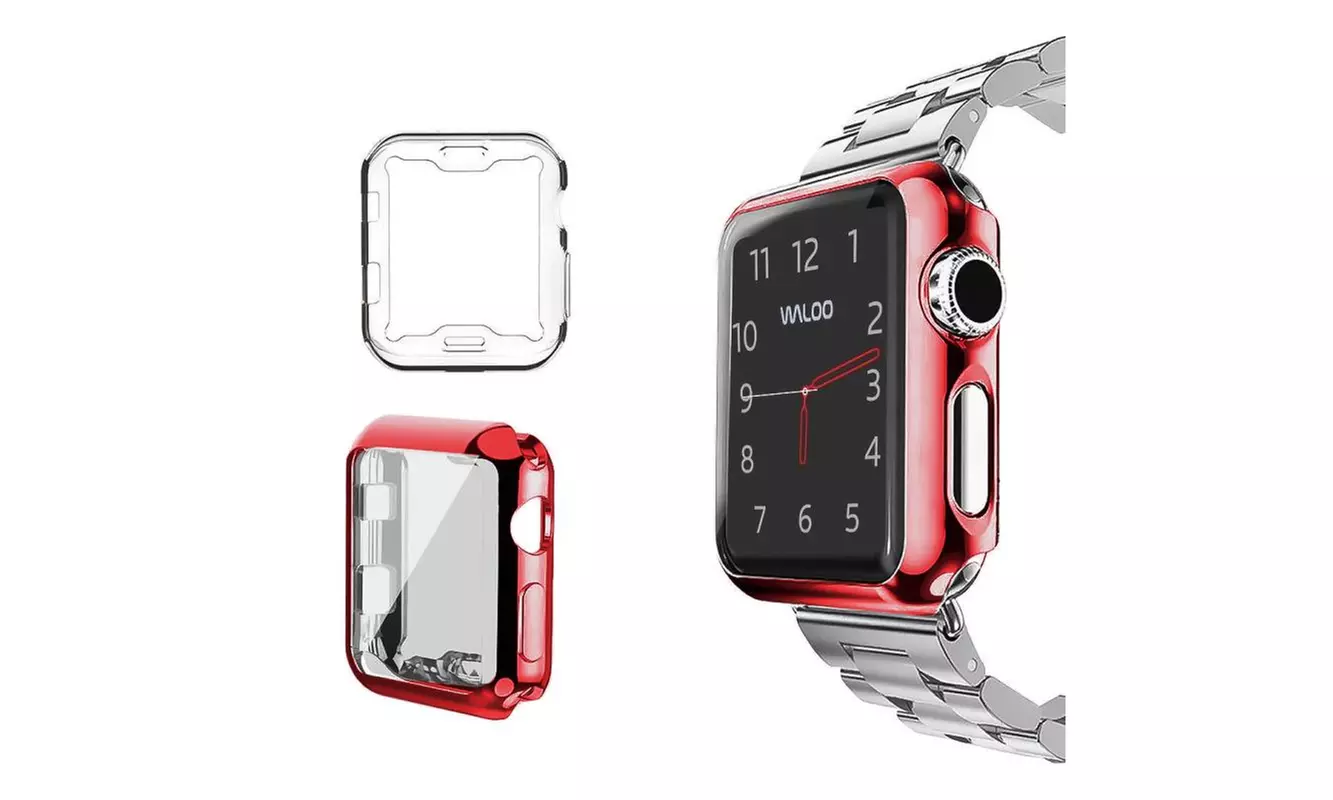 Waloo 2 Pack Electroplate Case for Apple Watch Series 1to 9