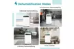 Costway 57 Pint Dehumidifier for Basement with 4 Modes 3-Color Indicator - Second Medium