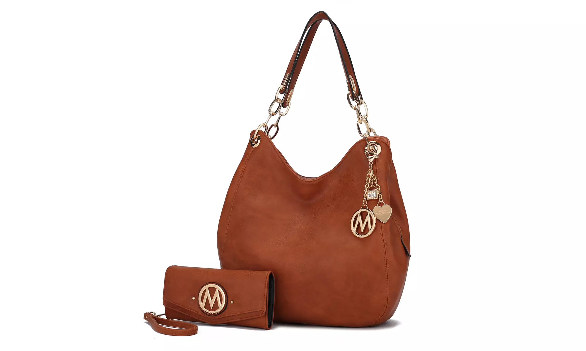 MKF Collection Ashley Hobo Bag & Wallet Set for women Vegan Leather by Mia K