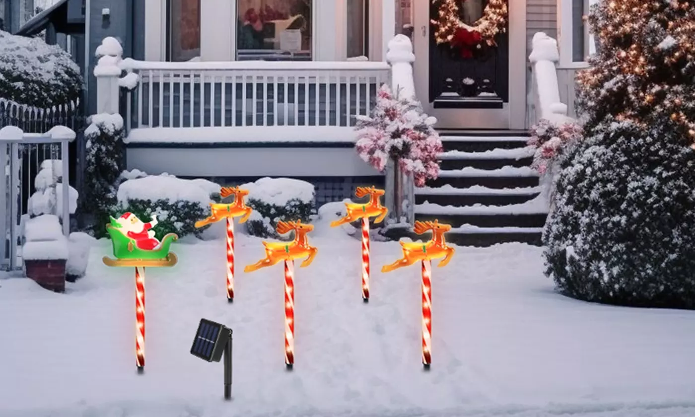 Christmas LED Lights - Snowman Family & Reindeer Family Holiday Decorations