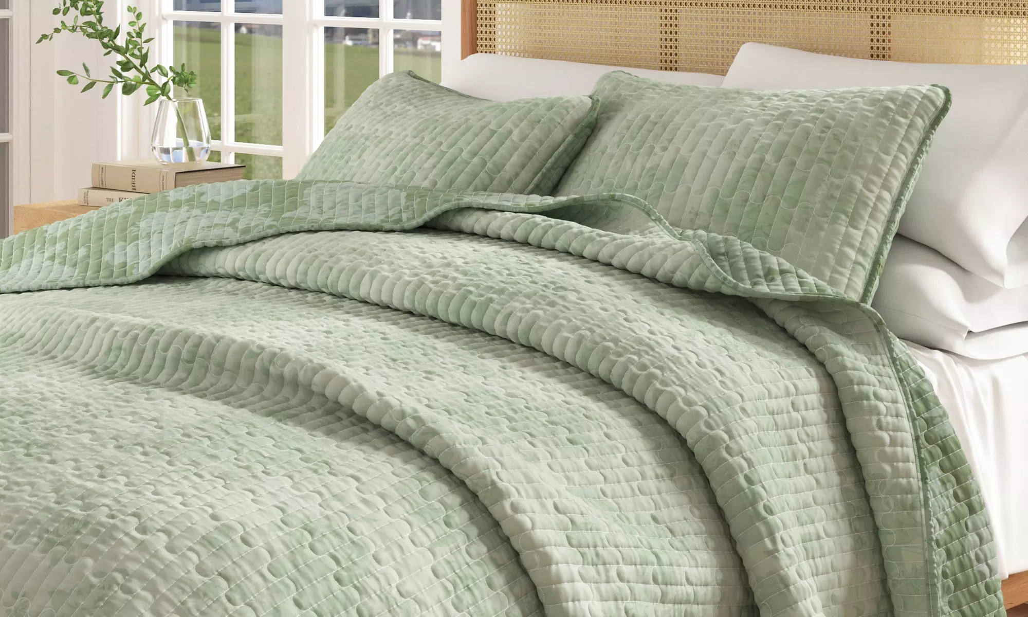 Reversible Floral Cotton Quilt Set (2- or 3-Piece)