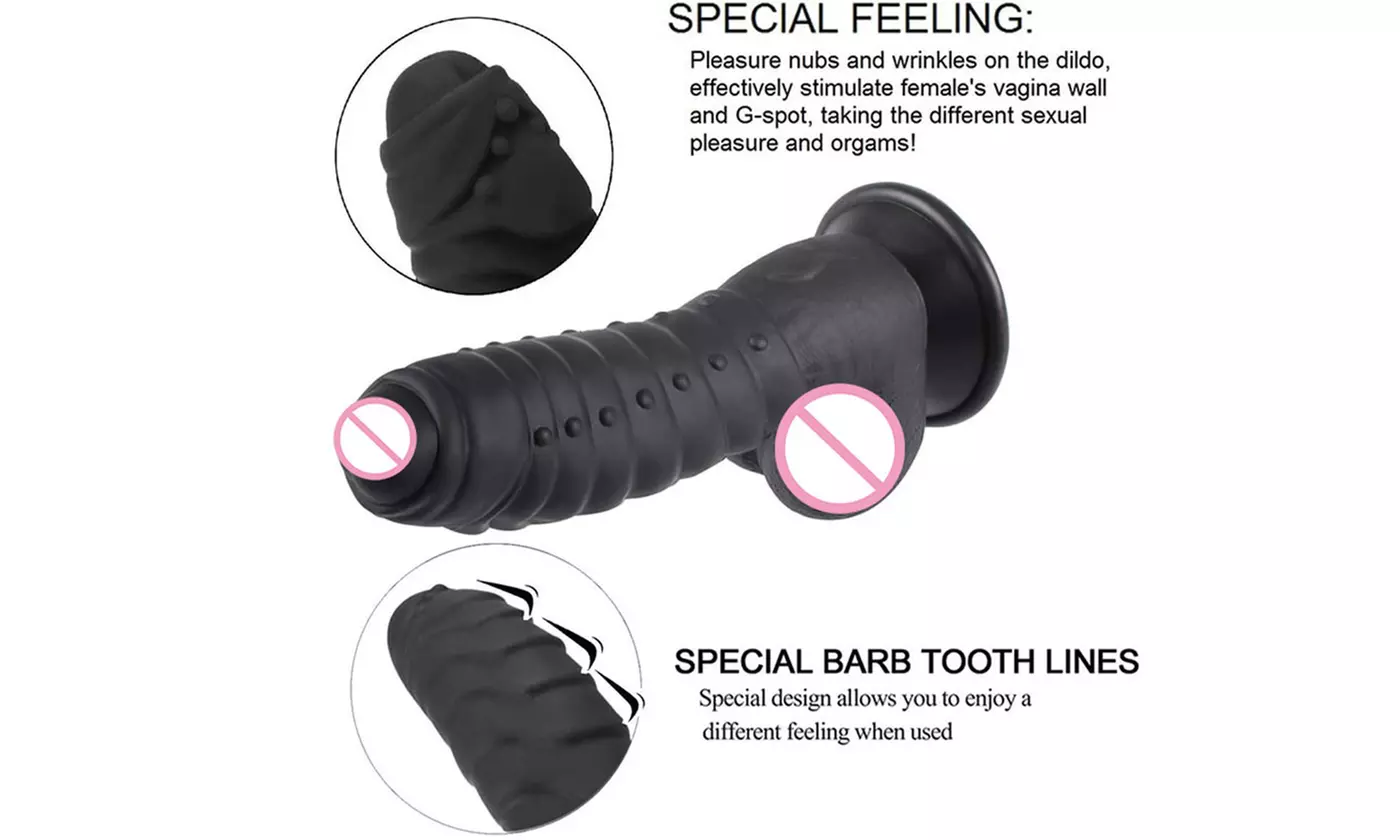 Black Dragon Fantasy Dildo 7 Inches Silicone G-Spot Vibrator