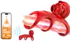 APP Remote Control Vibrating C-Ring Rose Clitoral G Spot Vibrator