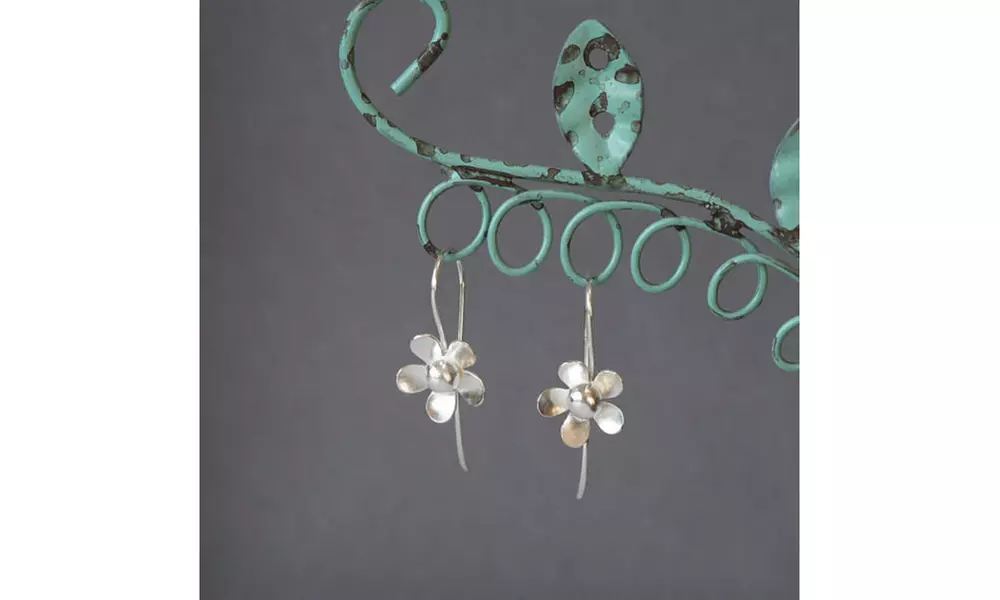 Rose Flower Drop earrings - Primary Image