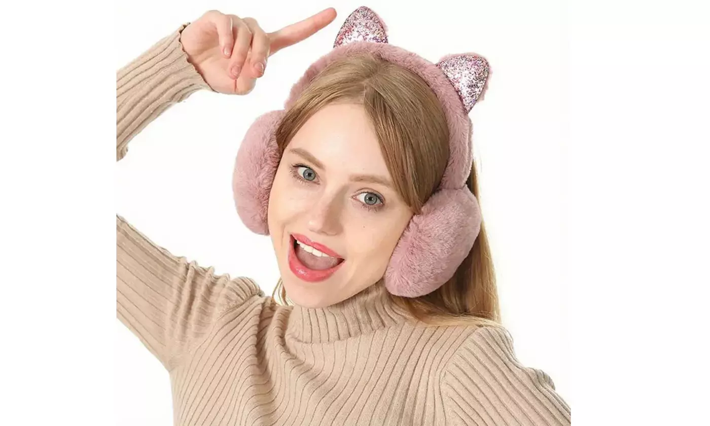 Fuzzy Cat Ear Winter Earmuffs - Multiple Options