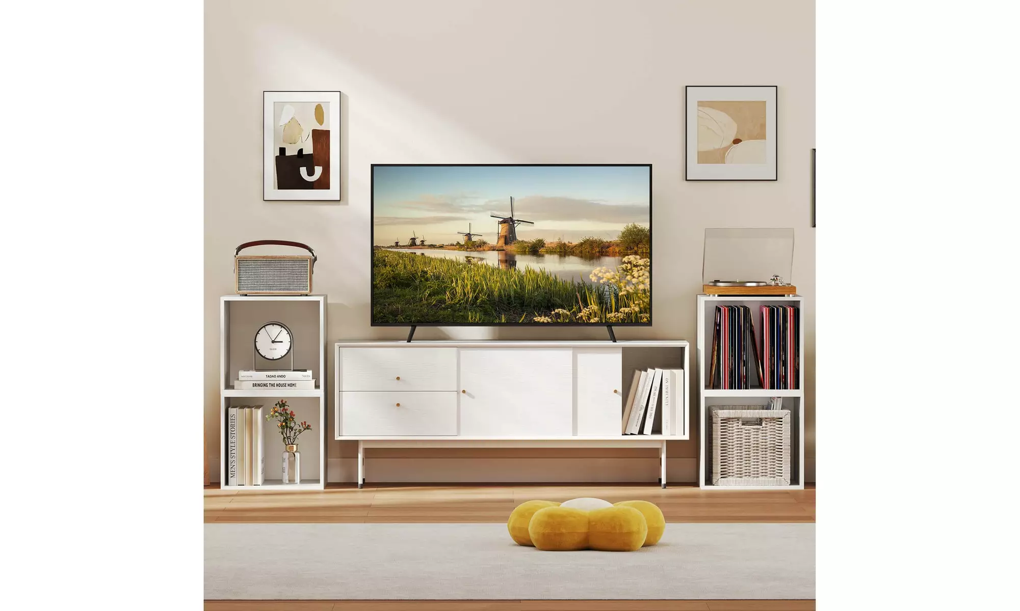 Costway Cube Storage Organizer Stackable Open Book Shelf for Small Space Storage