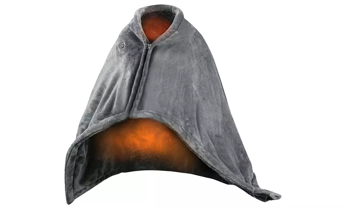 LakeForest Full Body Electric Heated Blanket Poncho Shawl Wrap