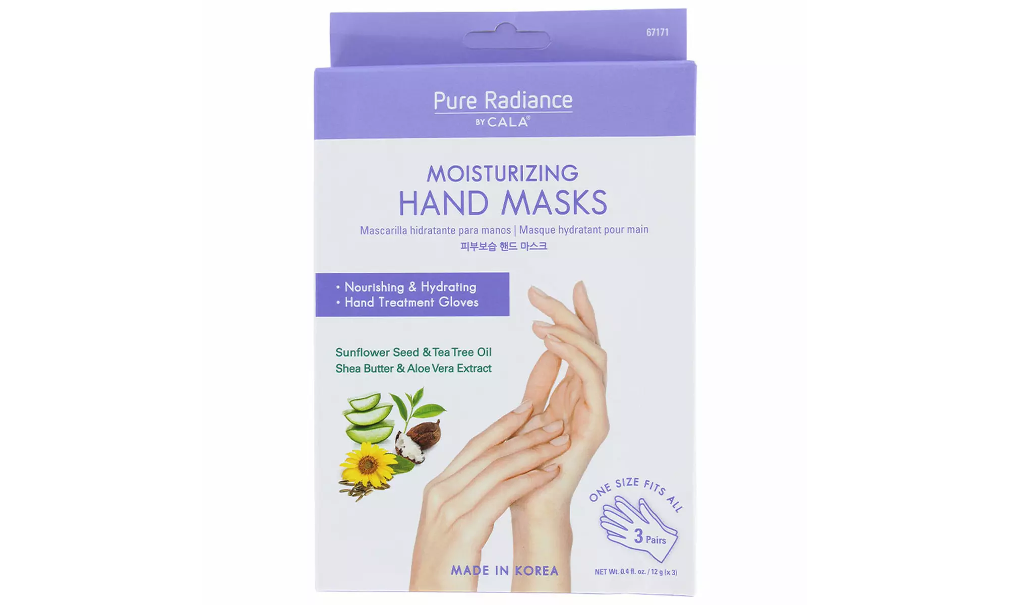 Cala Pure Radiance Moisturizing Hand Masks, 3 Pairs (one size fits all) - Primary Image