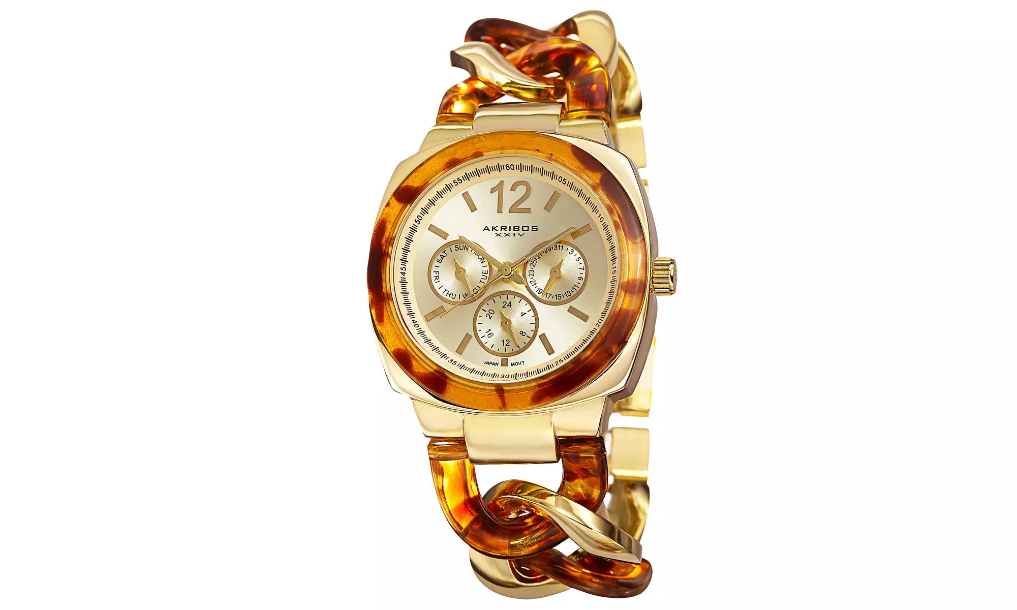 Akribos XXIV Women's Quartz Multifunction Resin Chain Watch - Primary Image