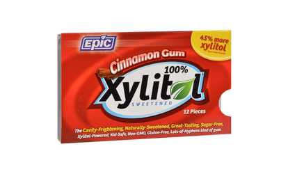 Dental Cinnamon Gum Xylitol Sweetened ( 12 - .63 oz packs )