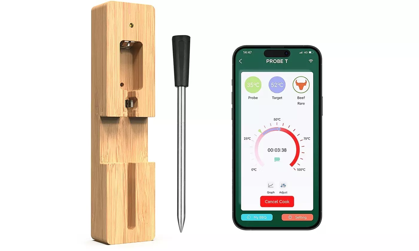 iMounTEK Smart Bluetooth Wireless Meat Thermometer w/ WiFi Probe and App Control