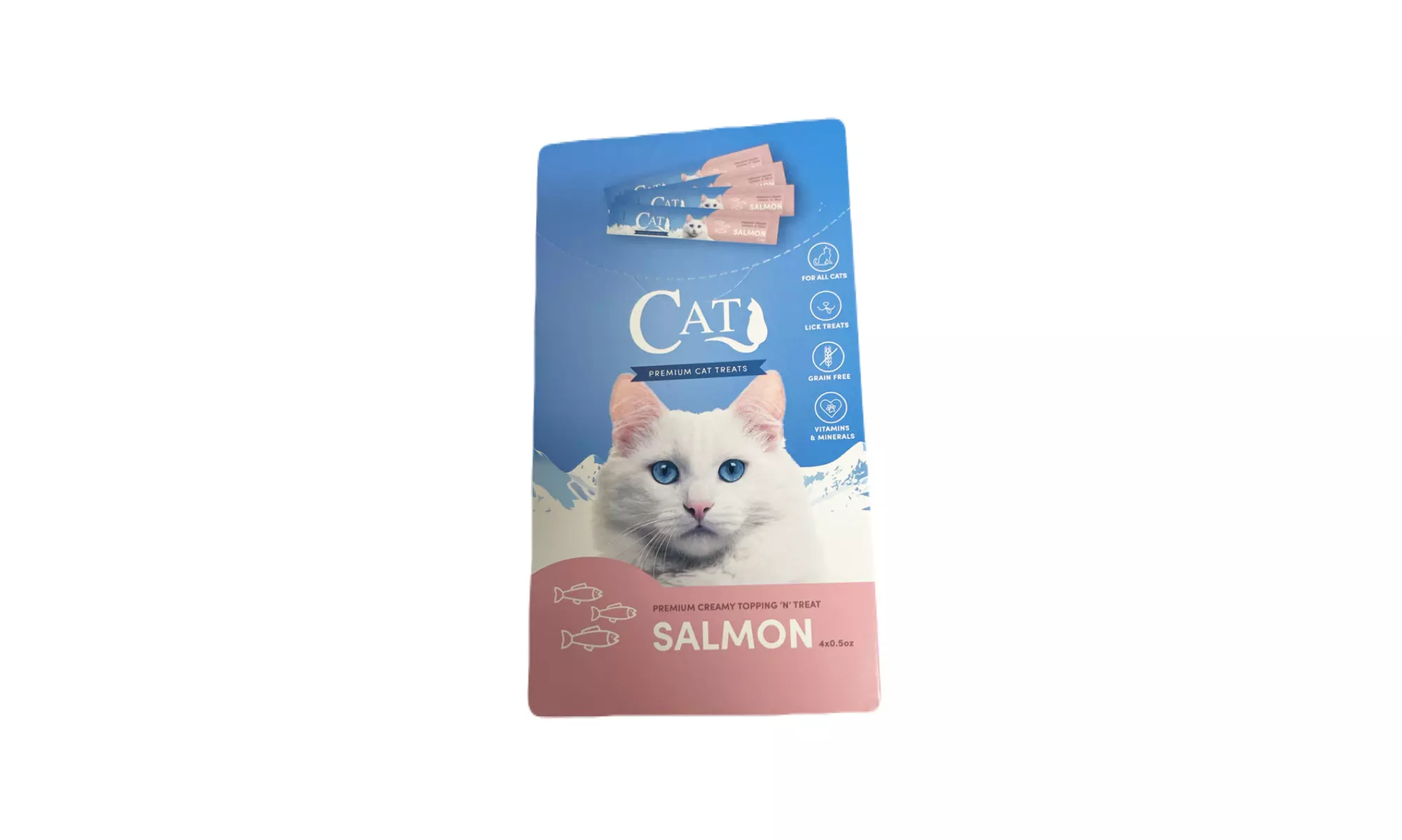 Cat by Scoochie Squeeze Up Cat Treat Chicken or Salmon 0.5 Ounce - 32 Pack
