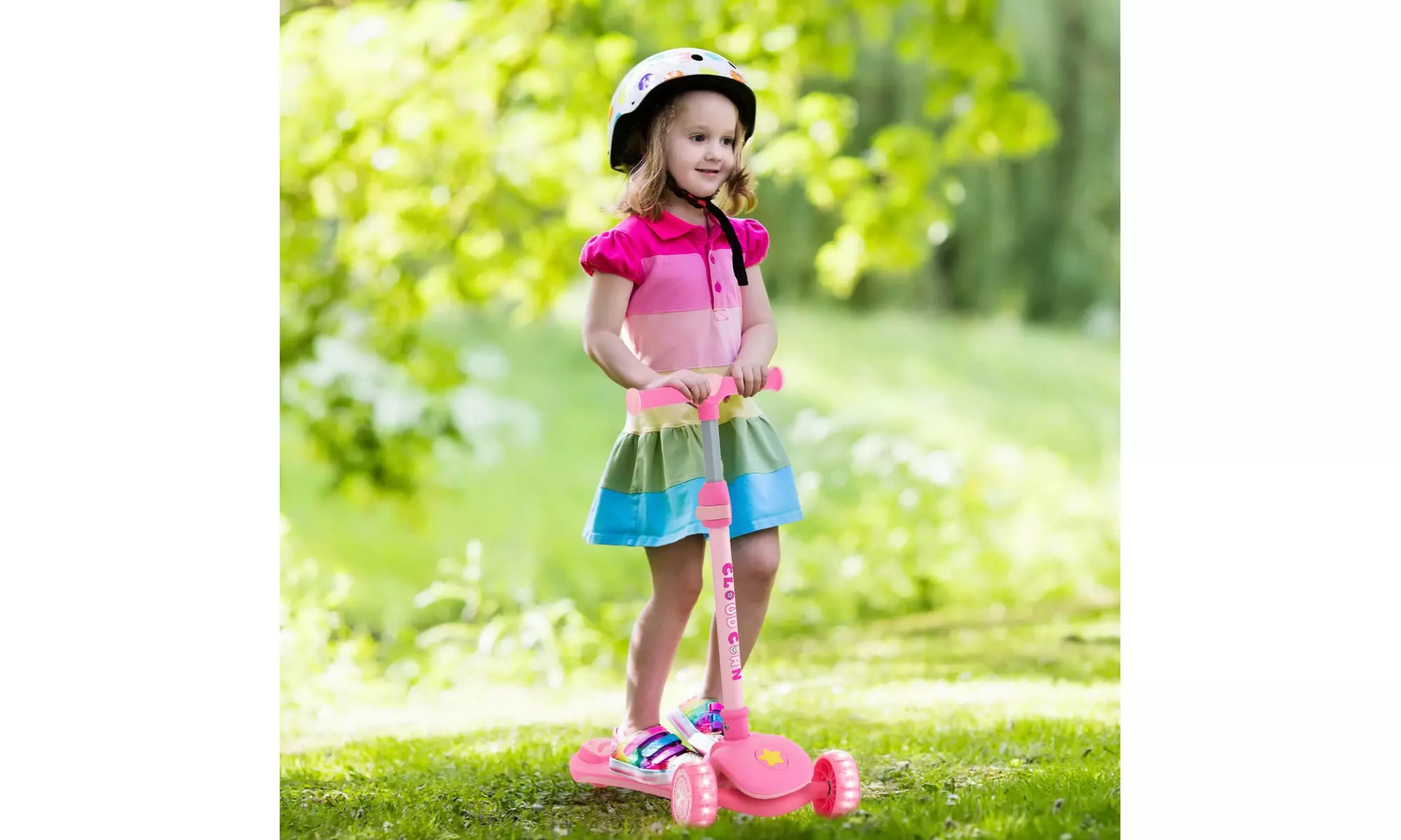 Costway 3-Wheel Kids Scooter Toddler Folding Balancing Kick Scooter