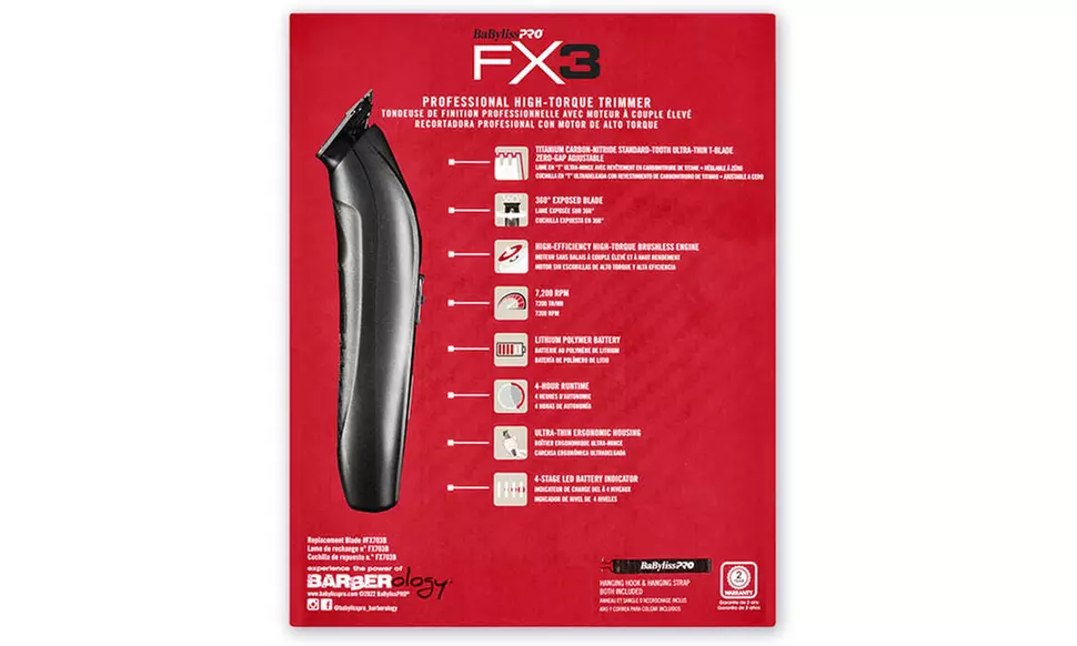 BabylissPRO FX3 Professional High-Torque Clipper