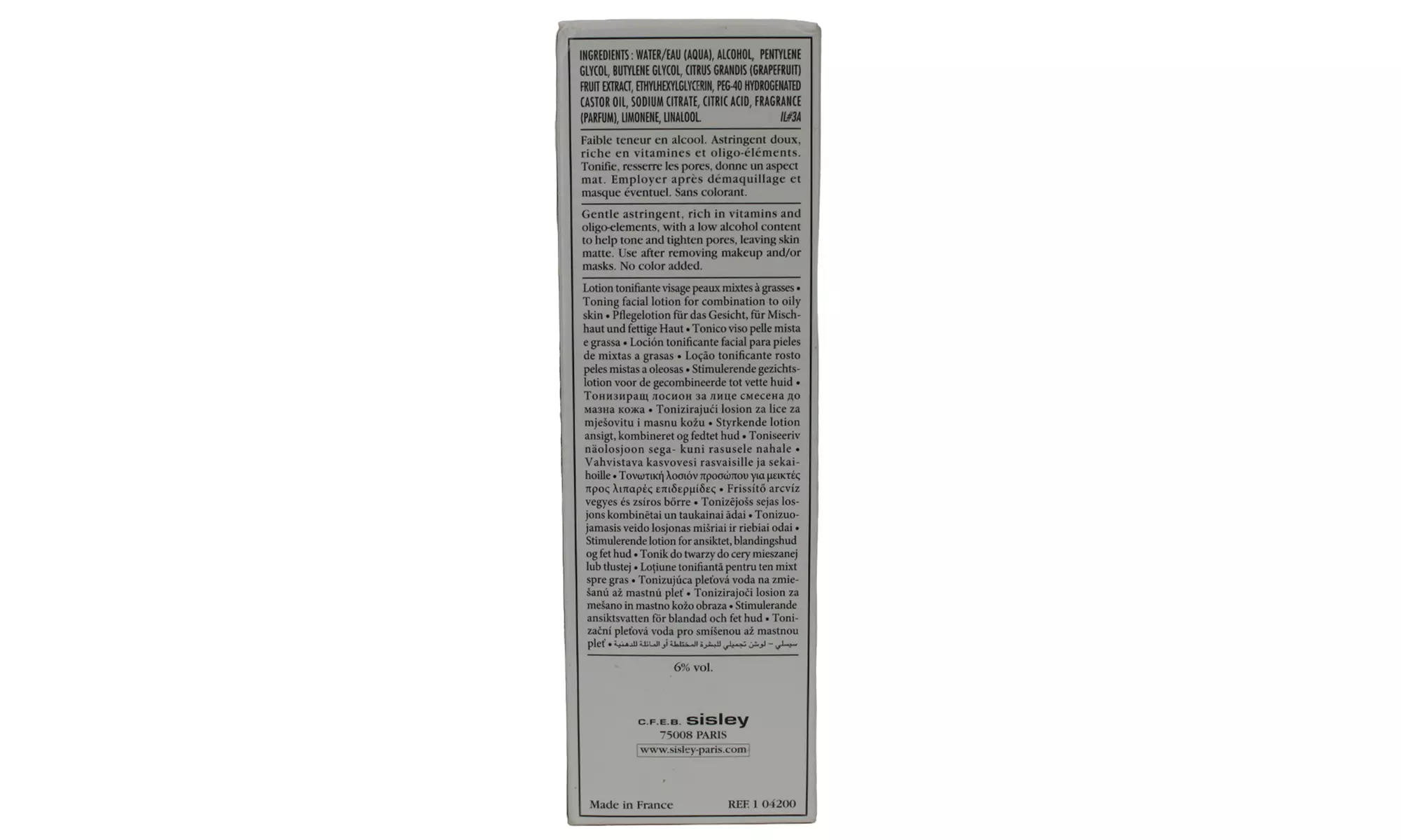 Sisley Grapefruit Toning Lotion for Combination/Oily Skin 250ml / 8.4 oz
