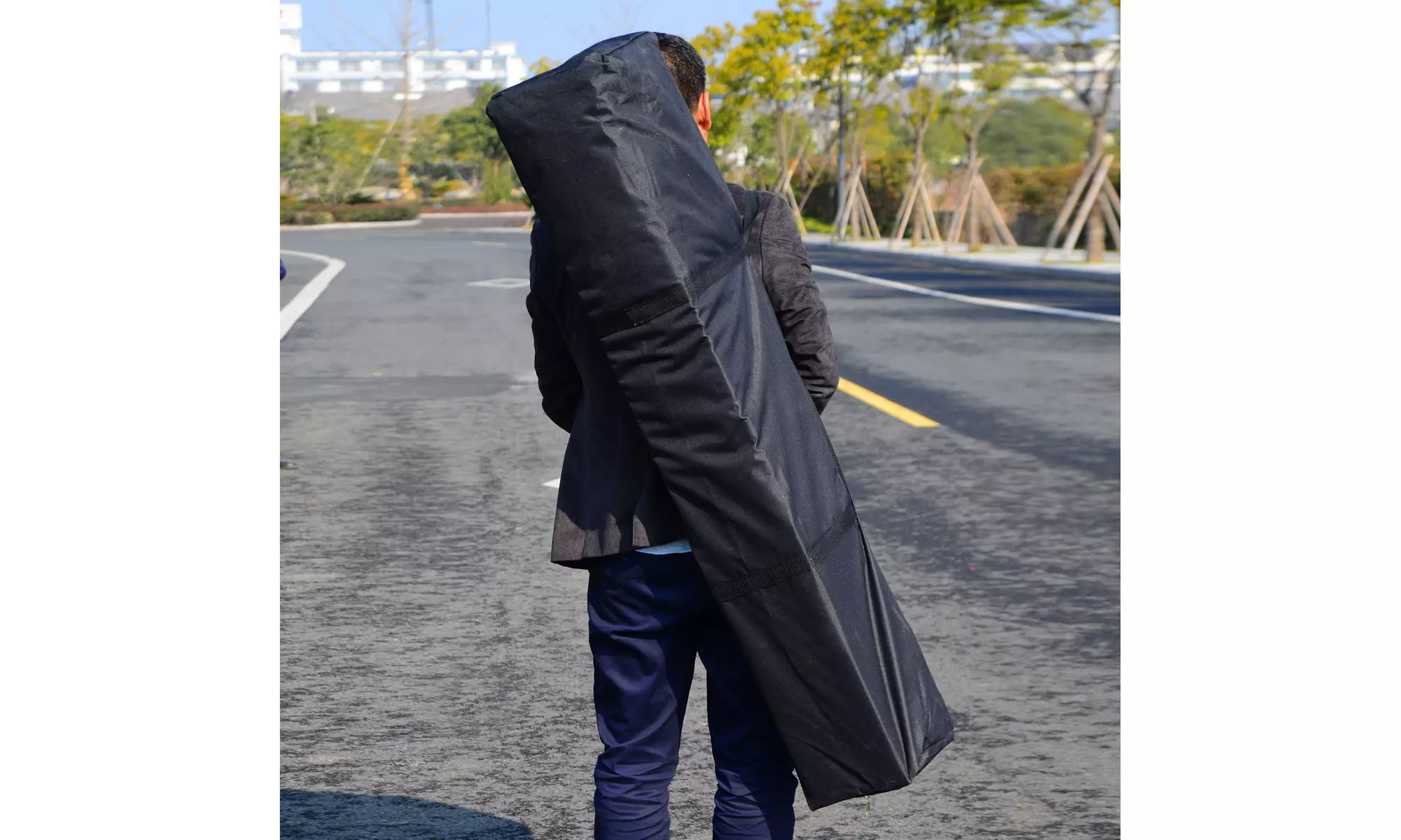 10x10 EZ Pop Up Party Wedding Tent Patio Gazebo Canopy Outdoor Mesh US Flag Bag - Second Medium