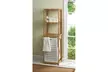 Simple Sleek Bathroom Bamboo Shelf Set with Removable Laundry Hamper 51.2" tall - Second Medium