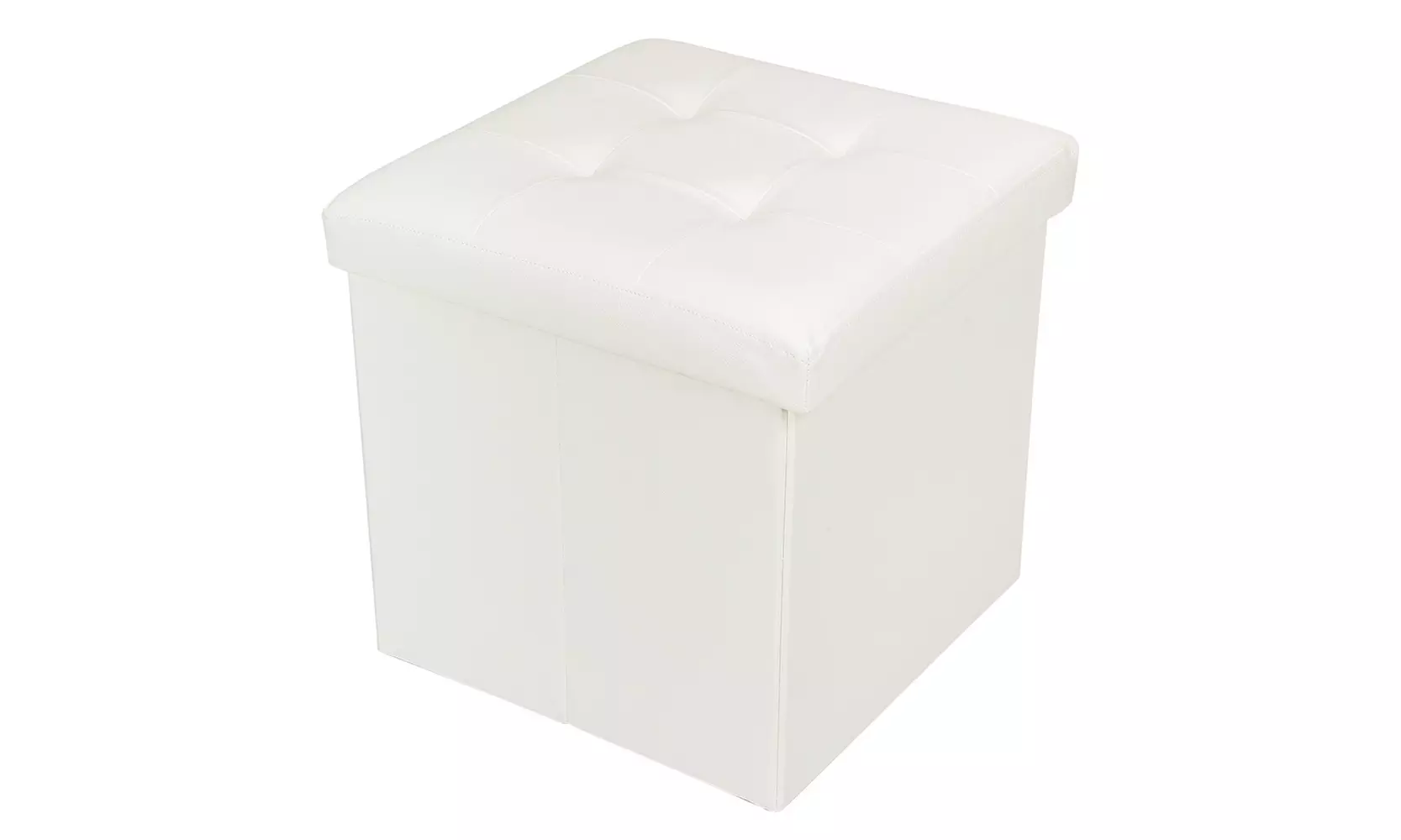 Folding Leather Ottoman Foot Stool Storage Footrest Toy Box  - Primary Image