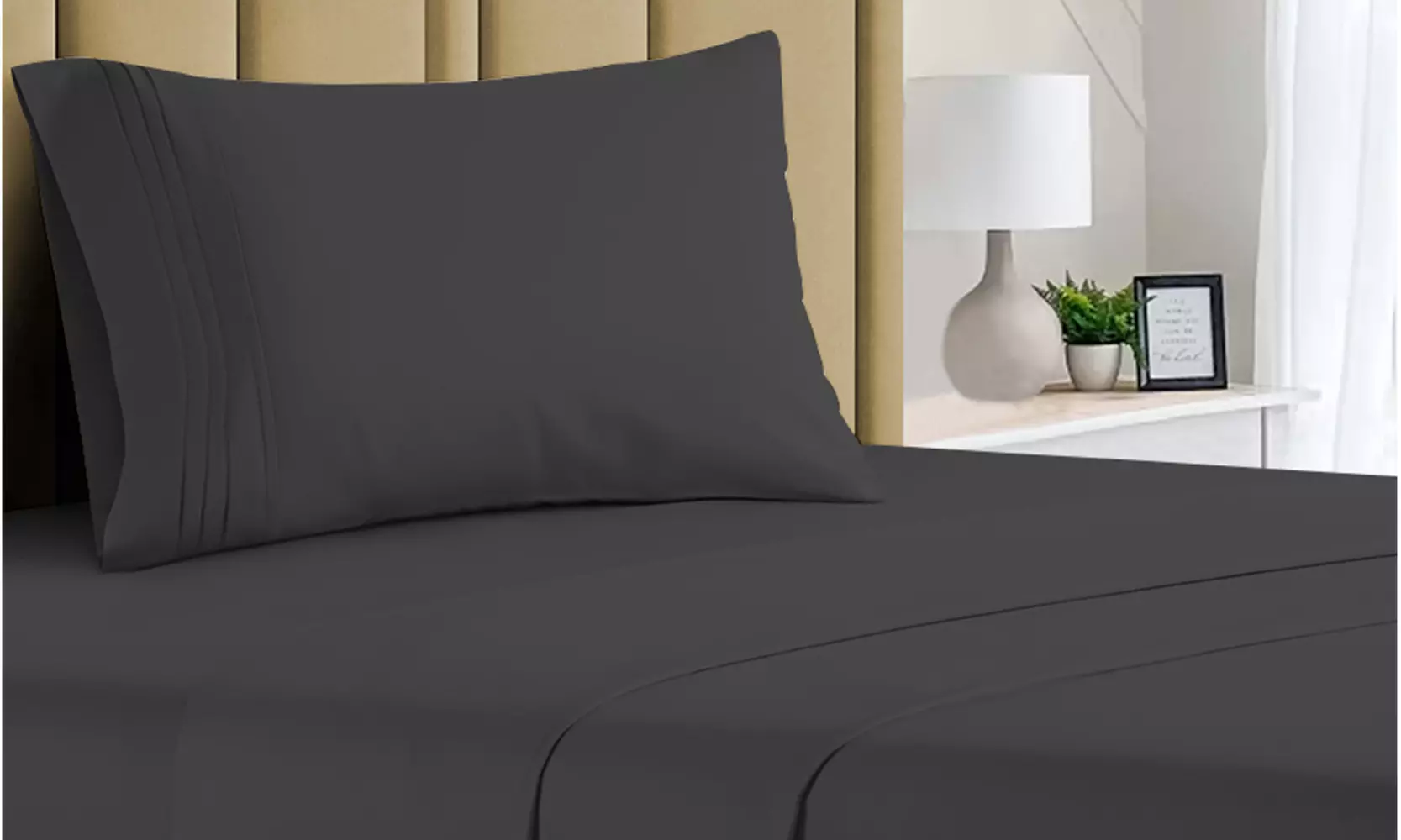 1800 TC Twin Sheet Set - 3PC Double Brushed Bamboo Blend