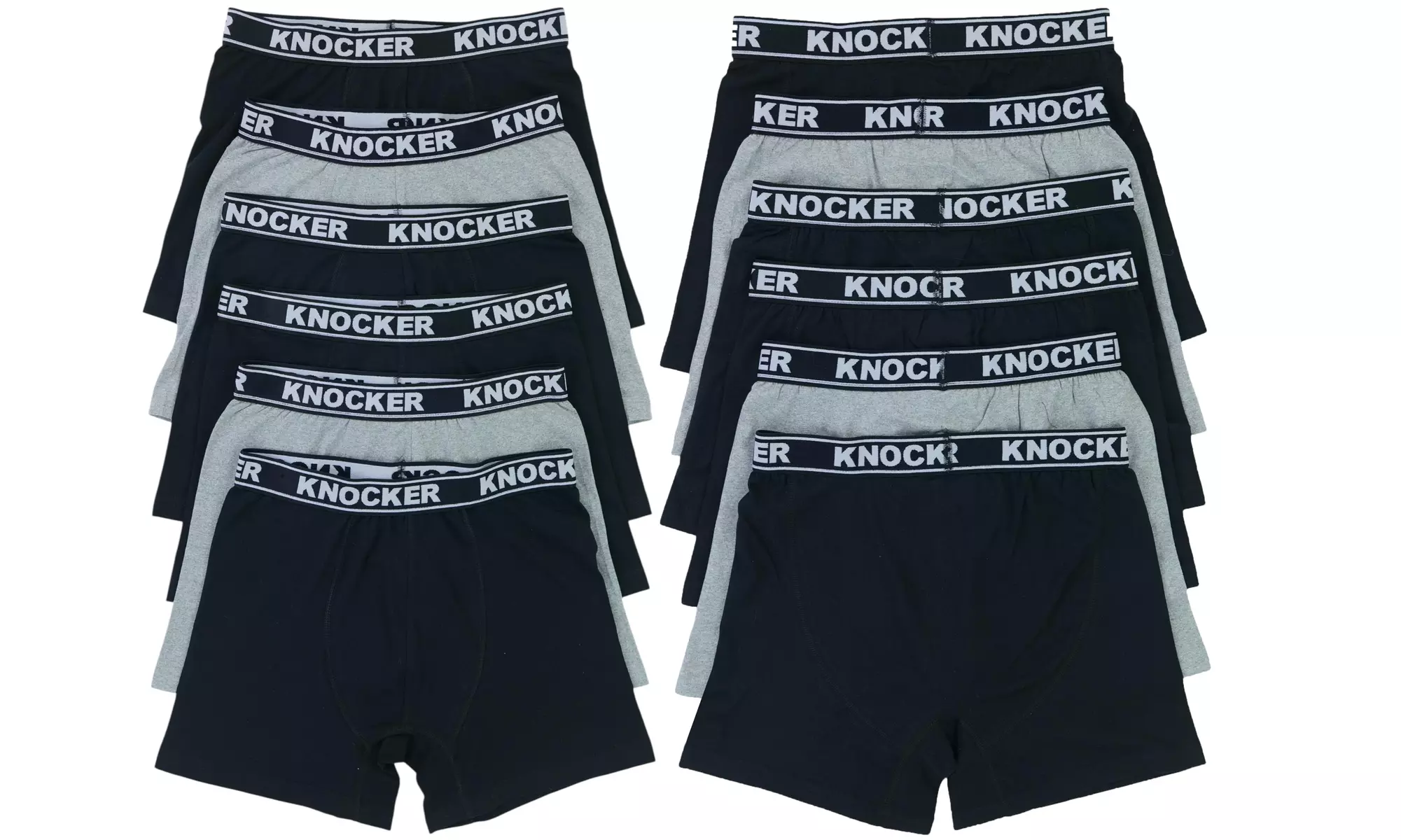 Men's Basic Assorted Cotton Stretch Boxer Briefs - 3 or 6 Pack