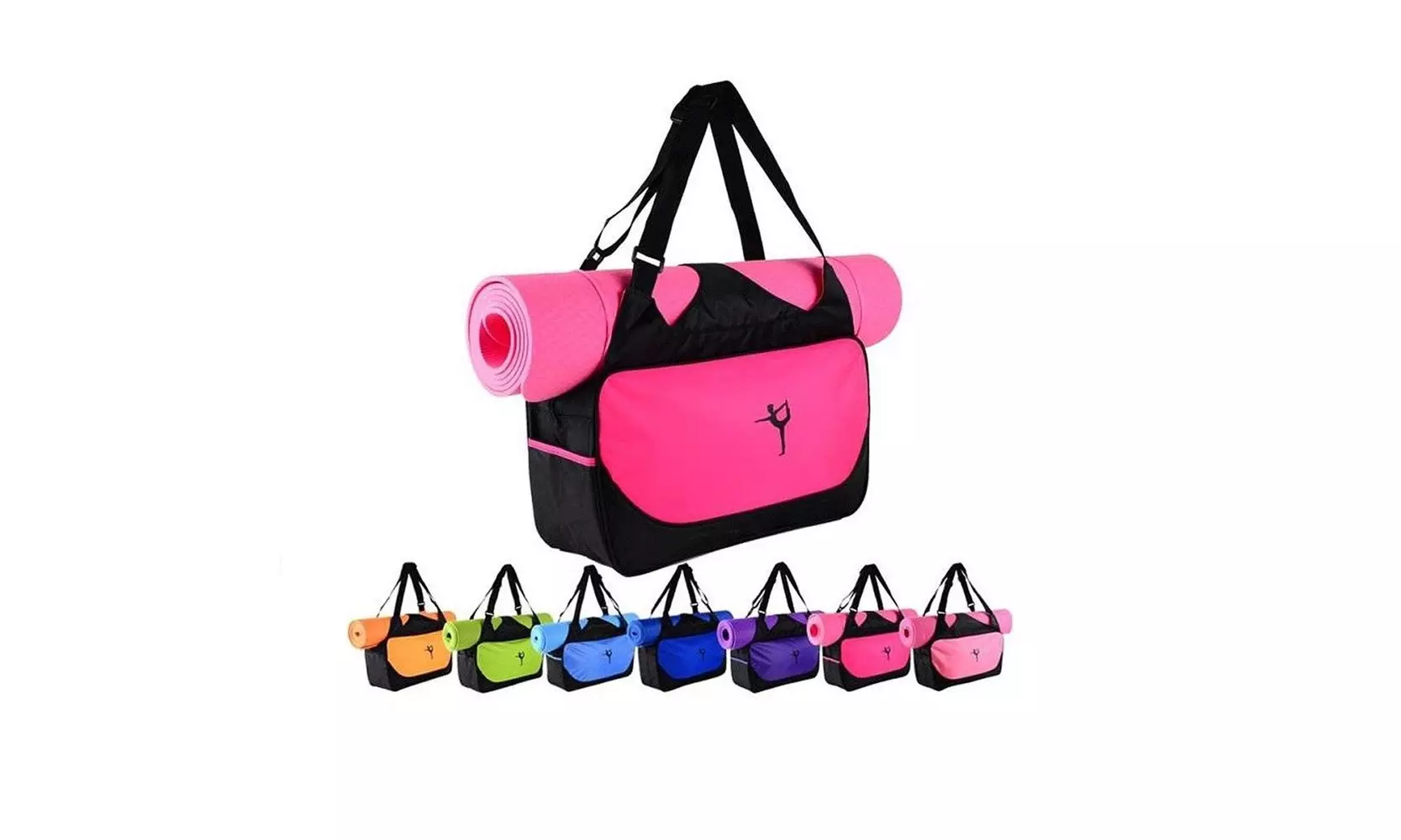 Yoga Gym Workout Tote Bag Carrier With Adjustable Shoulder Strap - Primary Image