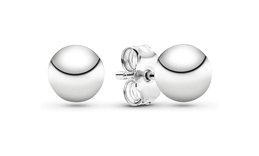 6mm sterling silver ball stud earrings