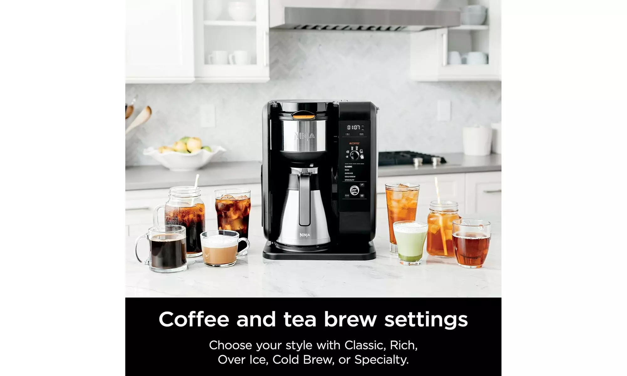 Ninja CP307 Hot & Cold Brew Coffee Maker, 10-Cup Thermal Carafe, Black