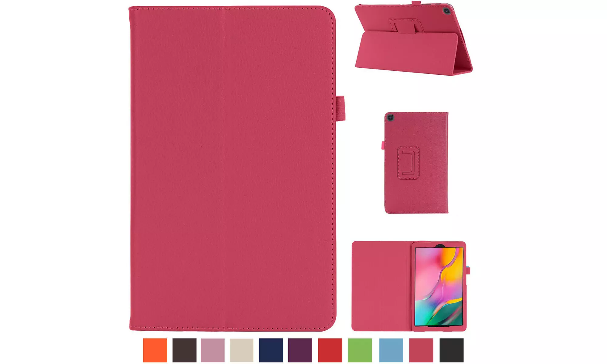 Protective Leather Case Stand for Samsung Galaxy Tab A7 Lite 8.7" Android Tablet - Primary Image