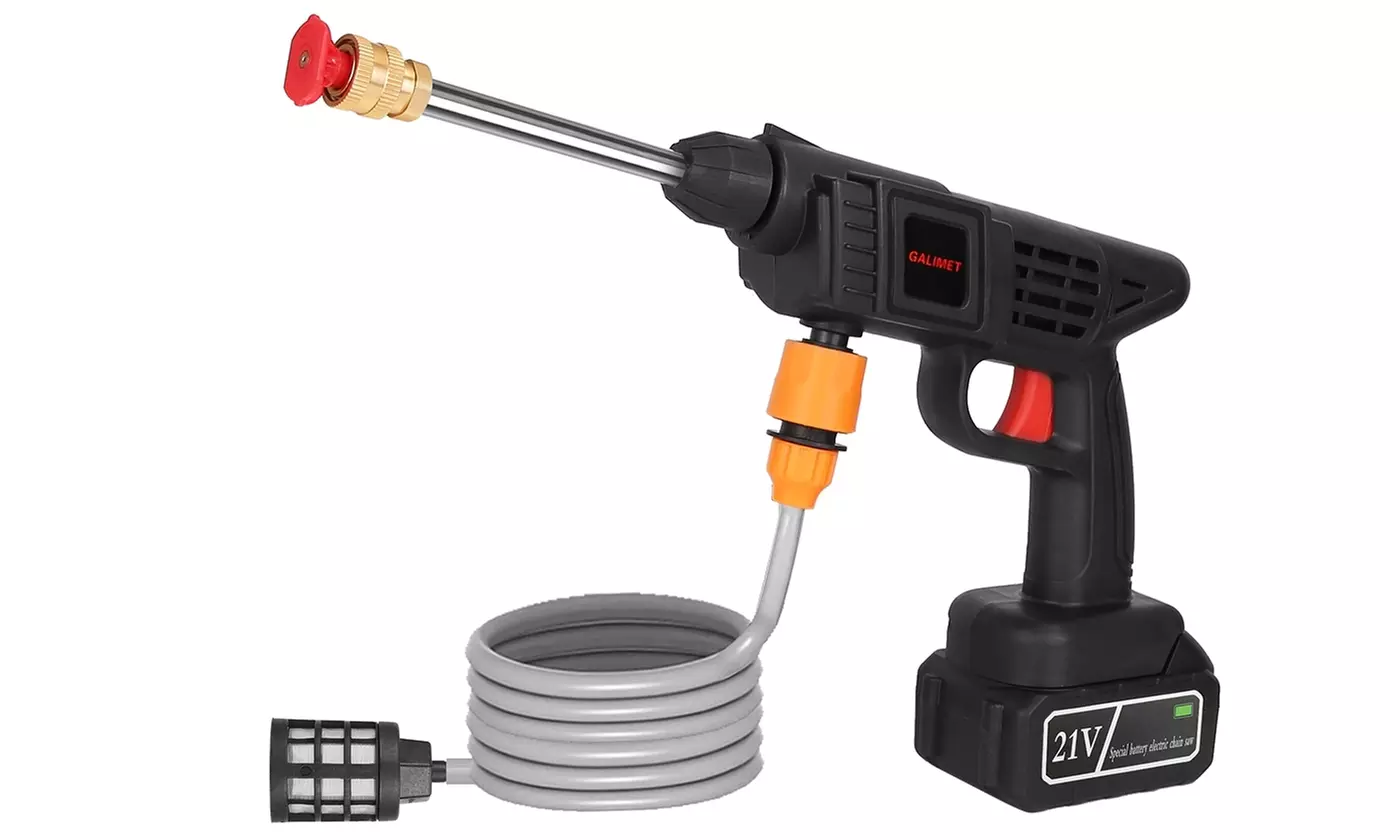 iMounTEK 21V Cordless High-Pressure Power Washer Cleaner with Spray Nozzles