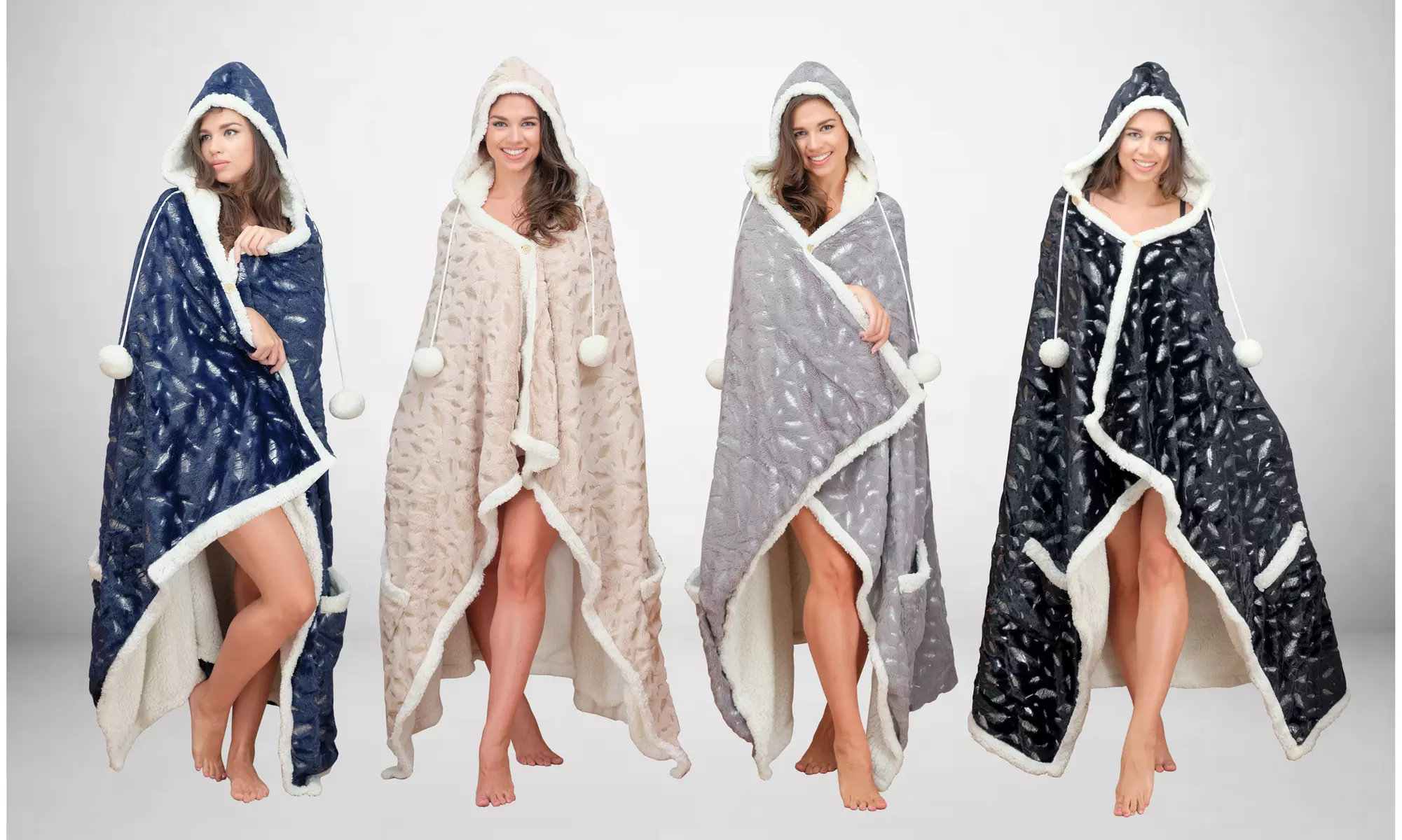Chic Home Sherpa-Lined Hoodie Robe - Primary Image