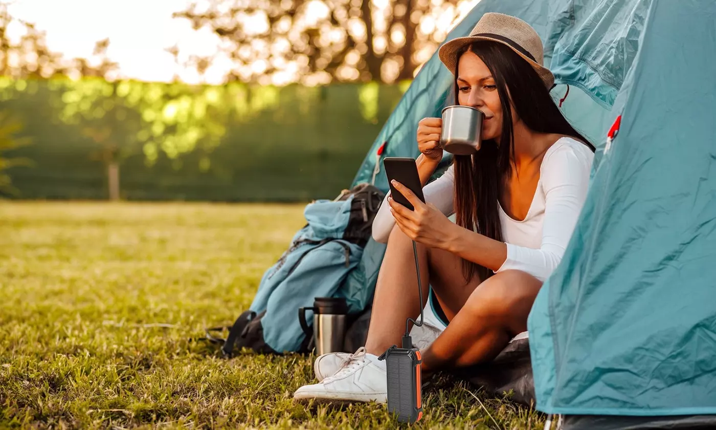 iMounTEK 49800mAh Solar Power Bank with 22.5W PD Fast Charging & Built-In Cables