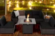 Costway 7PCS Patio Rattan Furniture Set 30'' Fire Pit Table Cover Cushion Sofa - Second Medium