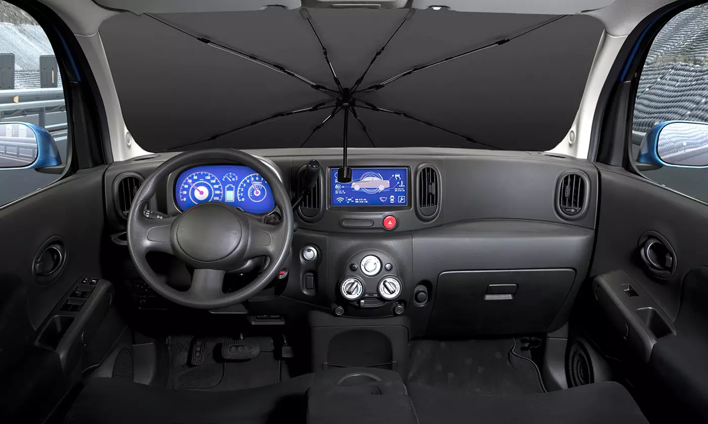 iMounTEK Foldable Car Windshield Sun Umbrella Sunshade Umbrella Protective Cover
