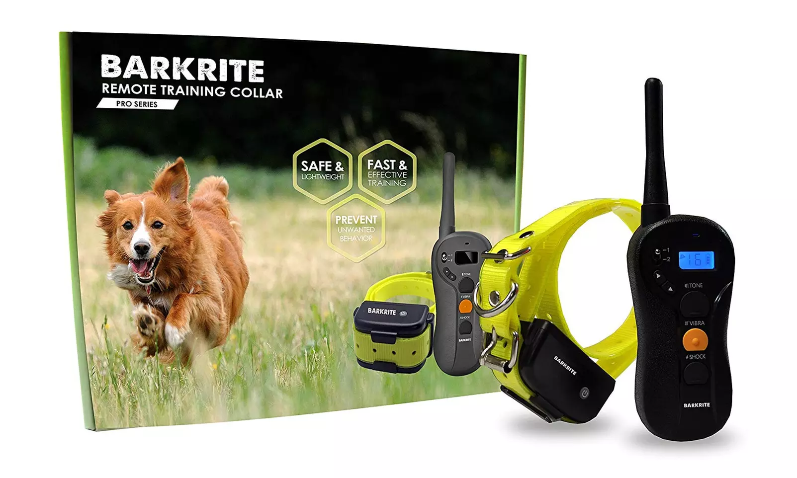 Dog Training Waterproof E Bark Collar with Rechargeable Remote - Primary Image