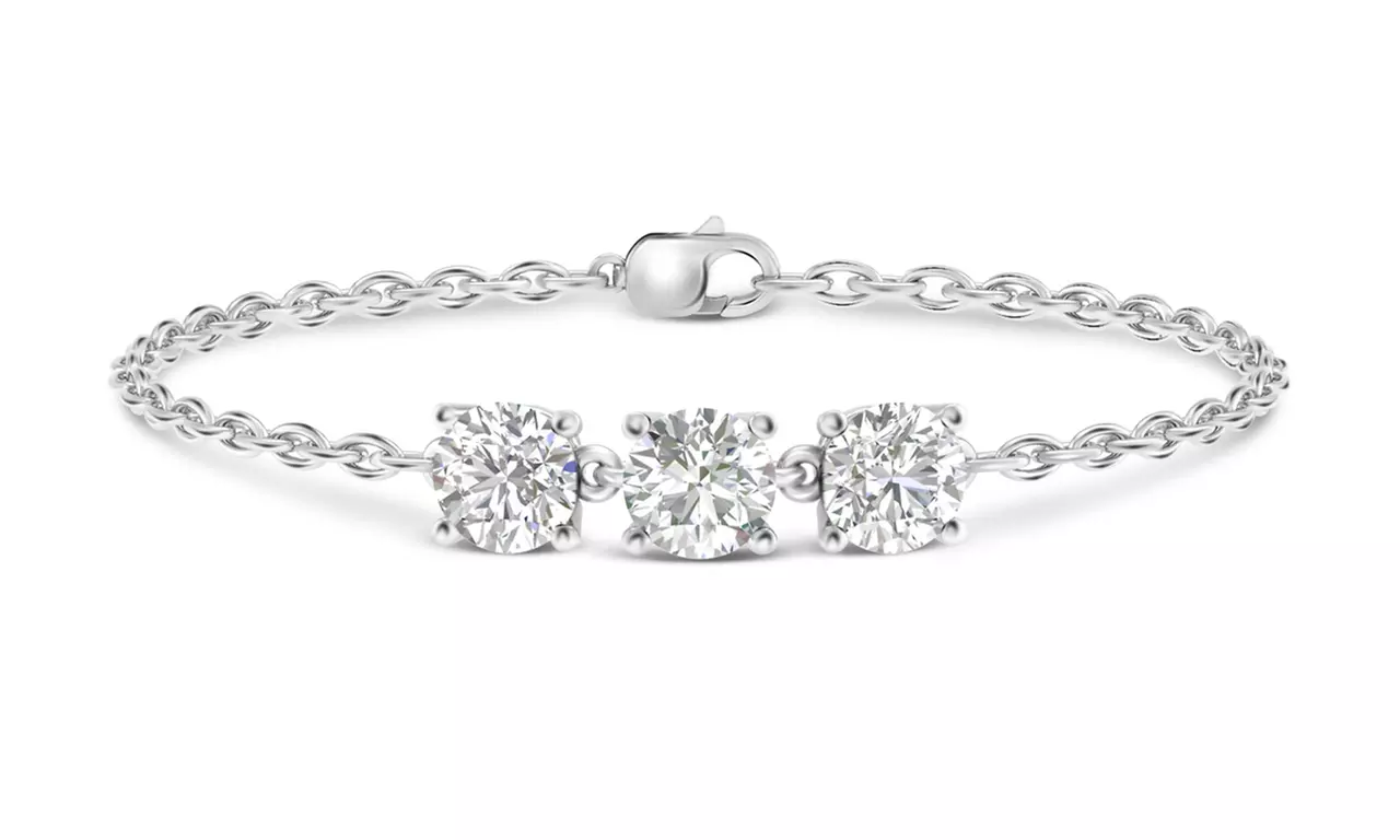 5/8 ct TDW Diamond Bracelet in 10k White Gold - Primary Image