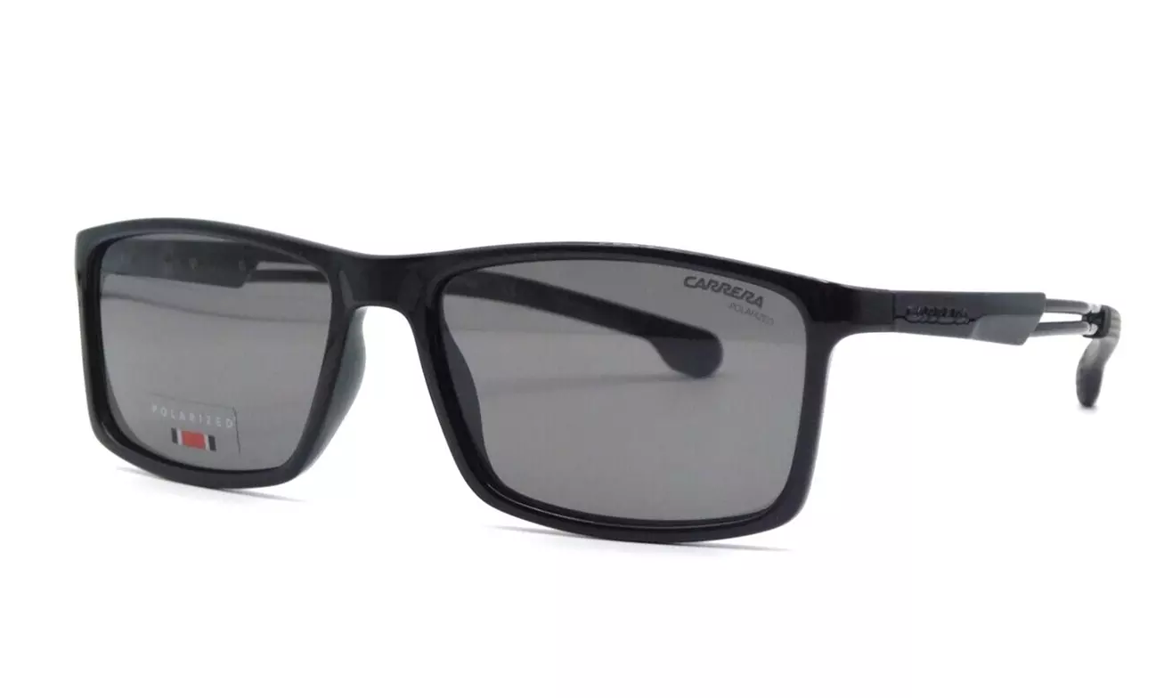 Carrera Grey Polarized Rectangular Men's Sunglasses CARRERA 4016/S 0807/M9 55 - Second Medium