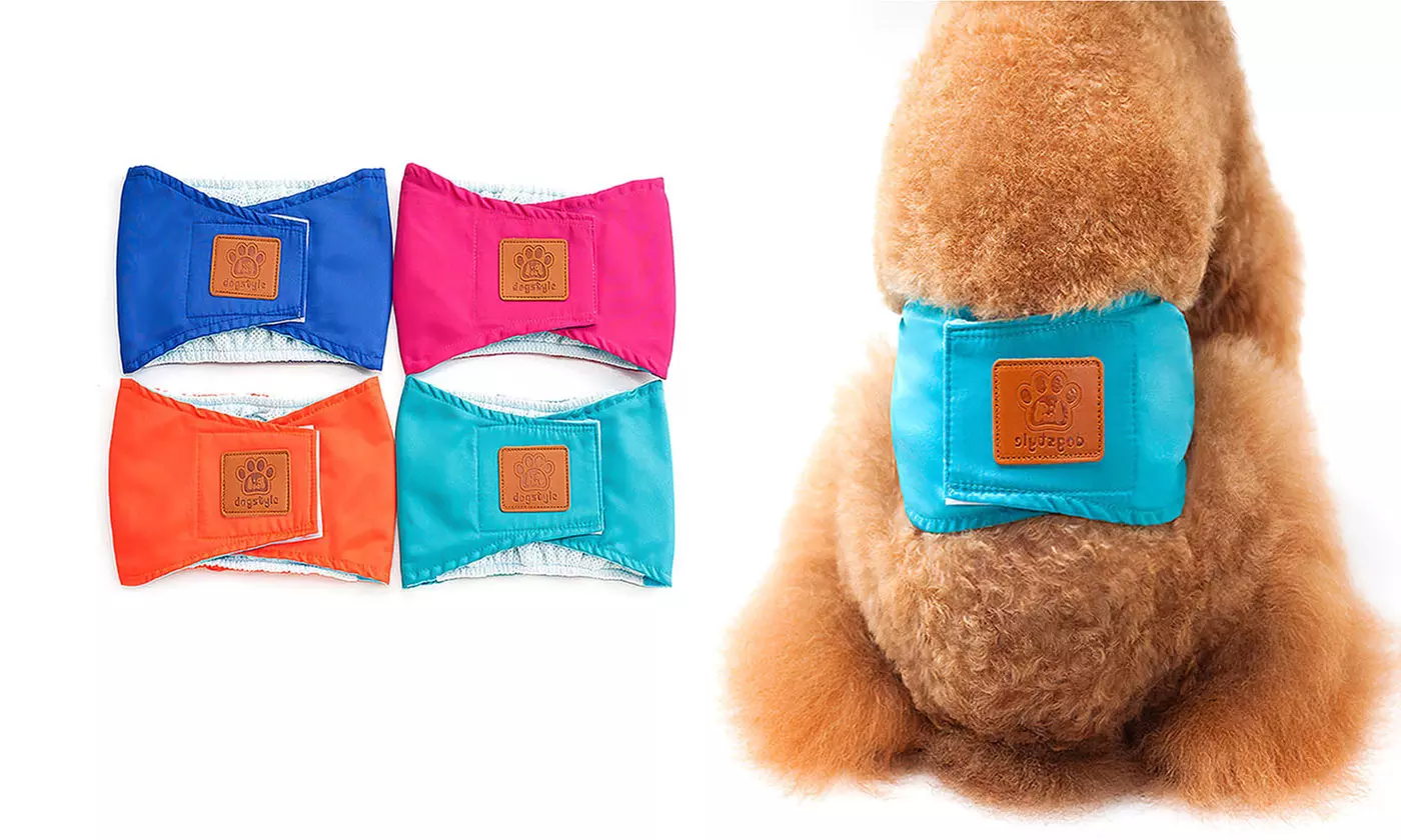 3 Pack Dog Diapers Pet Male Puppy Belly Wrap Elastic Band Washable Waterproof