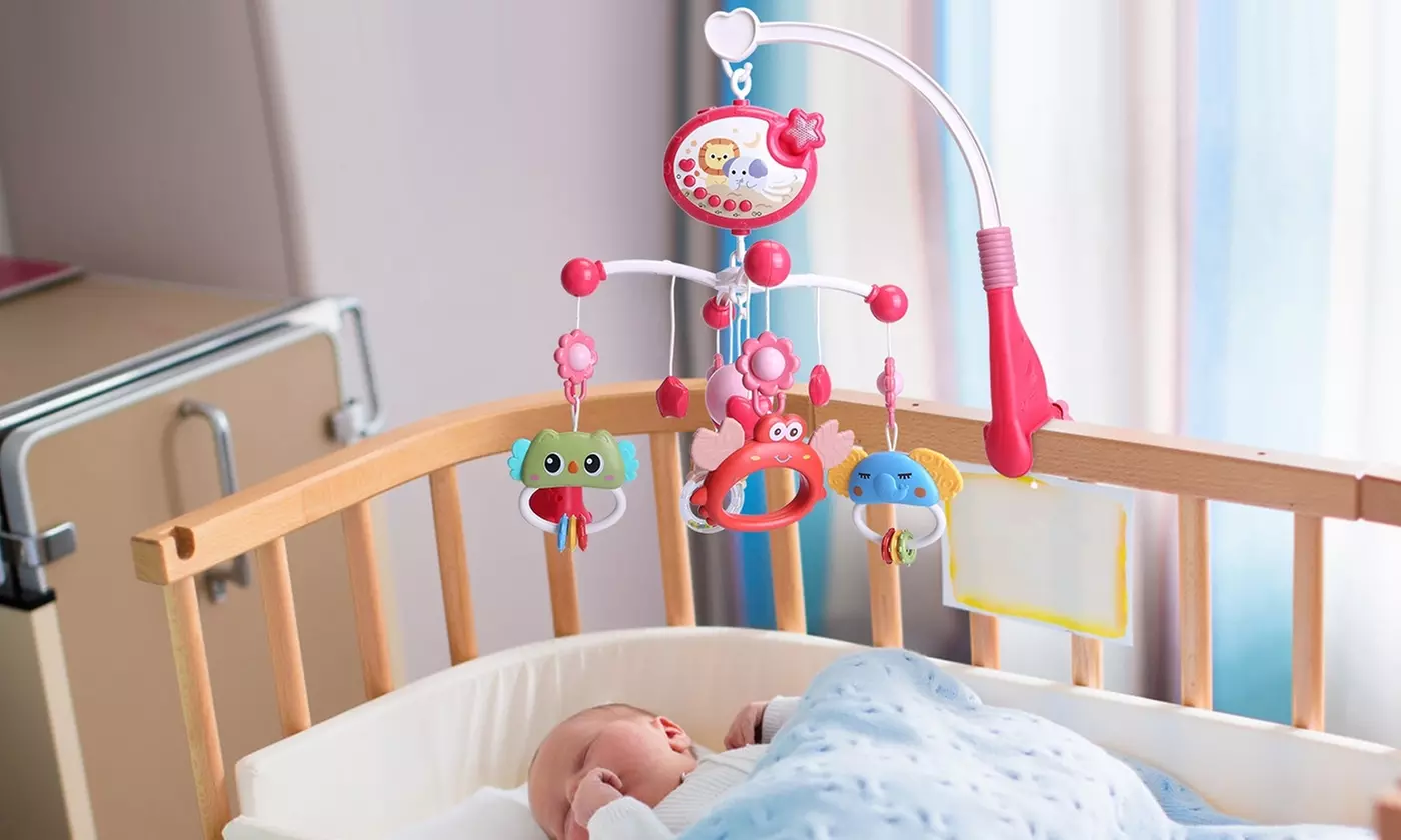  BabyLuv Rotating Musical Star Projector Rattle & Crib Mobile for Soothing Sleep