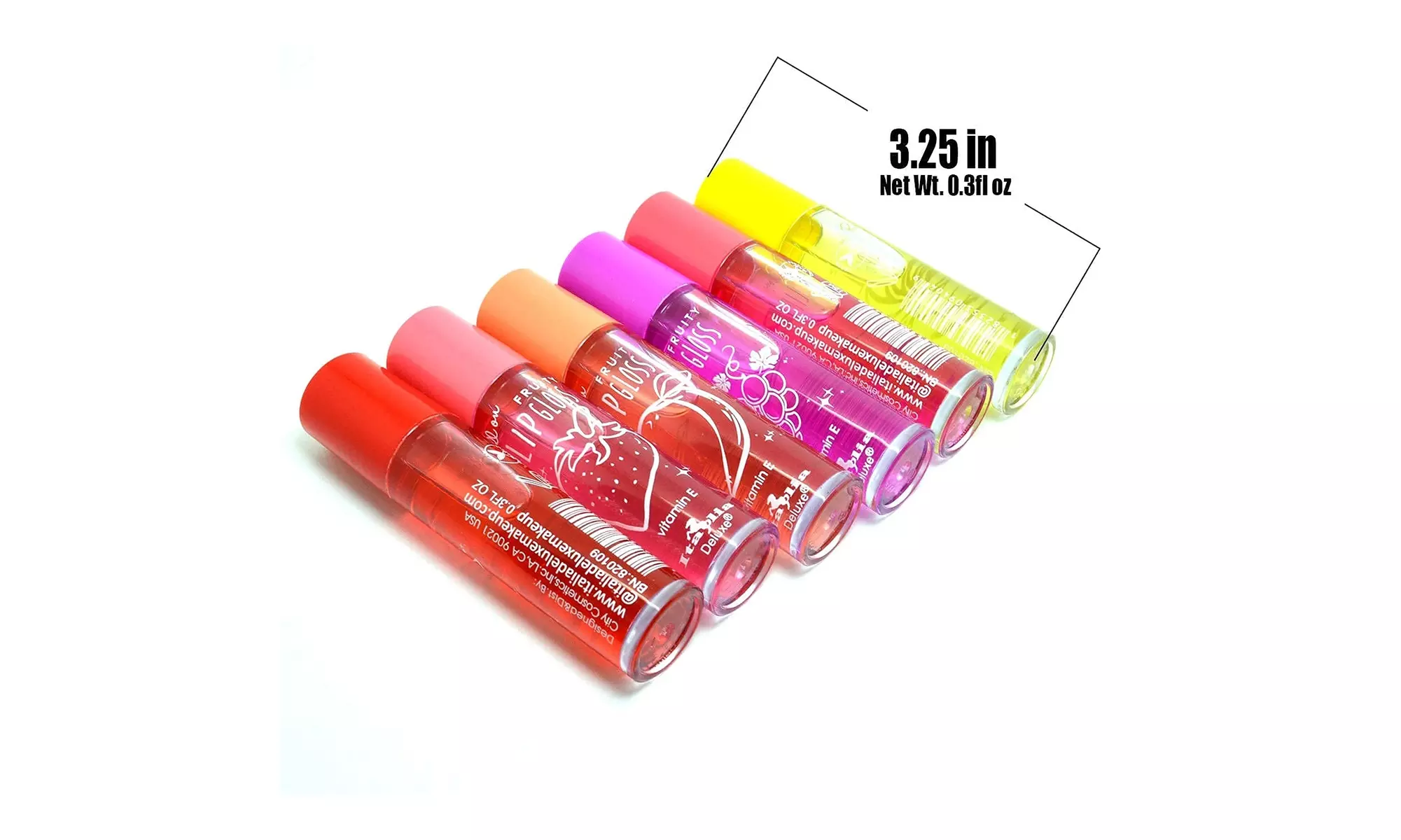 Fruity Roll-on Lip Gloss by Italia Deluxe; Clear Flavor Scented Lip Glosses - Second Medium