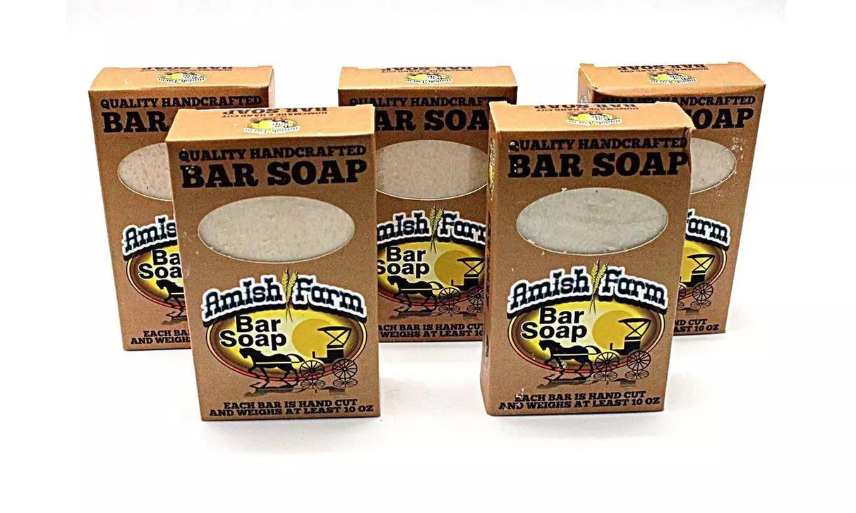 (5 pack) Amish Farms Quality Handcrafted Bar Soap Individually Boxed - Primary Image
