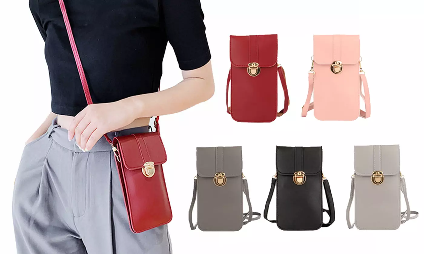 Women Touch Screen Crossbody Cell Phone Bag Wallet Pouch Purse Shoulder Case - Primary Image