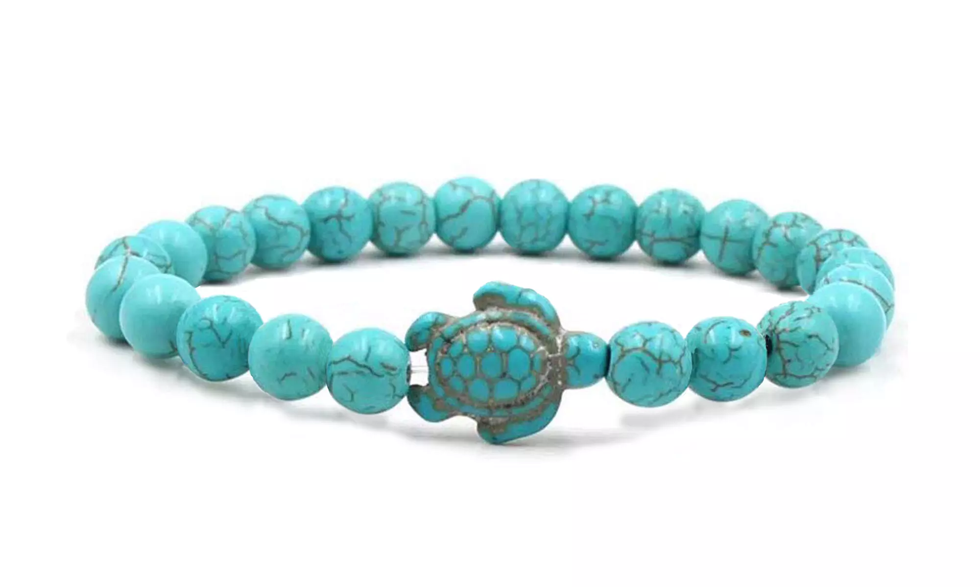 Men's Natural Stone Turtle Chakra Bracelet by Akor - Second Medium
