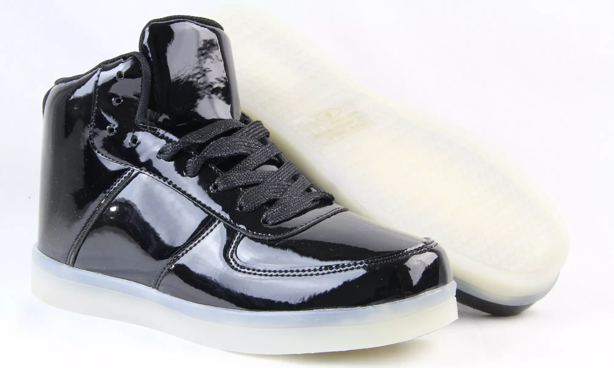 Women Shiny Tennis Sneakers Lace Up Dance Shoes Ankle Boots Lace Up - Primary Image