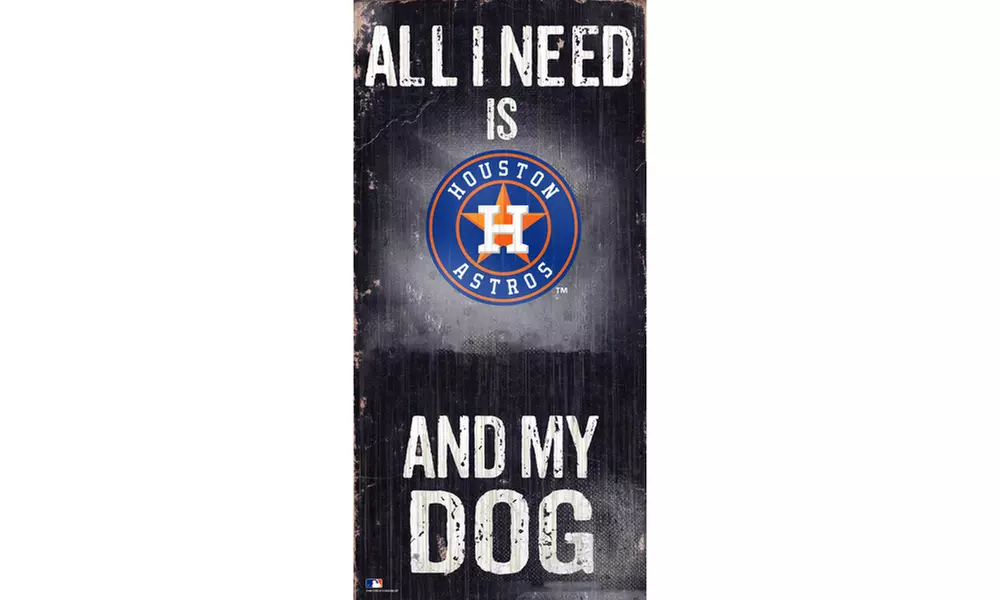 MLB All I Need Is Baseball And My Dog Sign - Primary Image