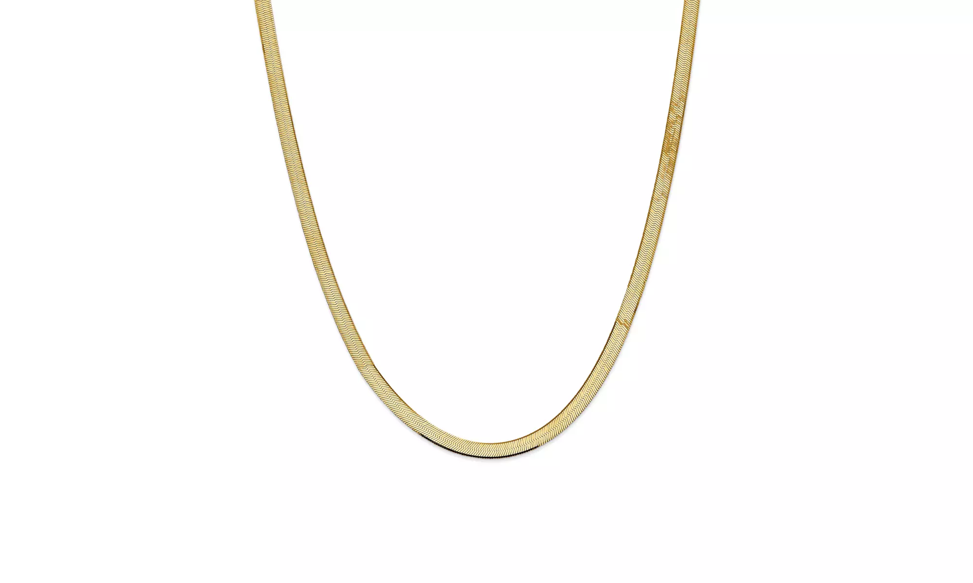 Sterling Silver Flexible Herringbone Chain Necklace