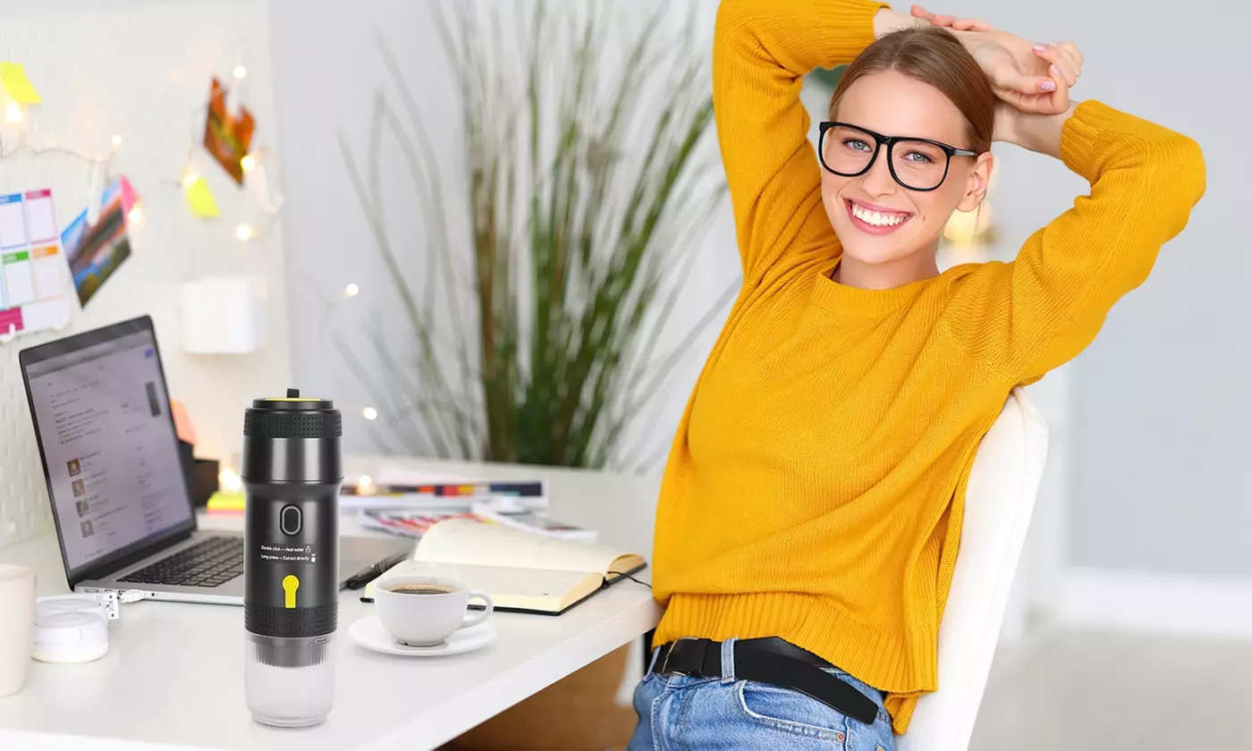 NewHome Portable Espresso Machine Electric Coffee Maker for On-the-Go Brewing